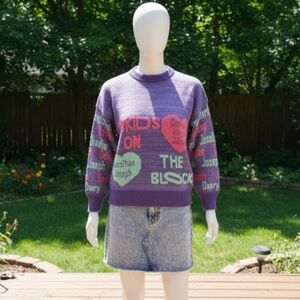 New Kids On The Block Knit Sweater VINTAGE NO SIZE (FLAWS) *Youth Or JRS sizing?